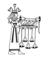 A coloring page of the old egypt